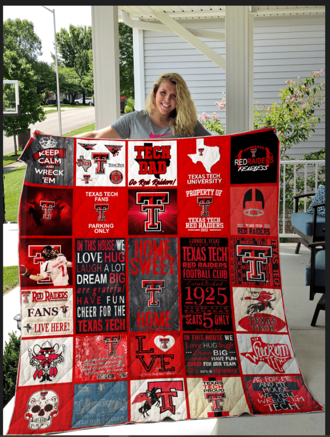 Texas Tech Red Raiders 1 Quilt Blanket For Fans Home Decor Gift 2