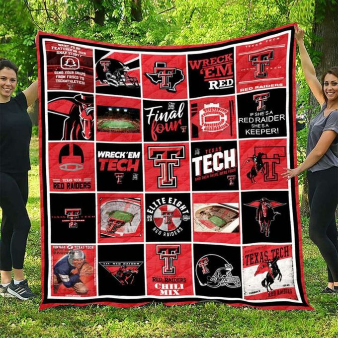 Texas Tech Red Raiders Quilt Blanket For Fans Home Decor Gift 2