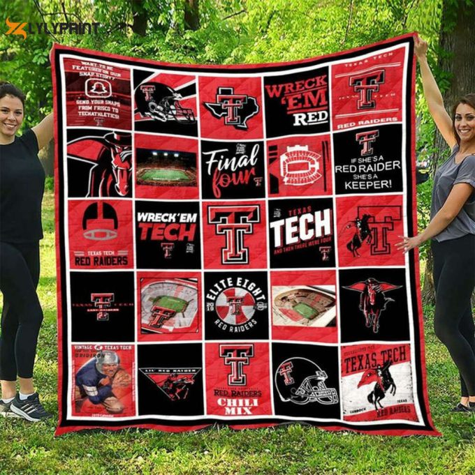 Texas Tech Red Raiders Quilt Blanket For Fans Home Decor Gift 1