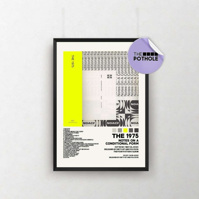 The 1975 Posters / Notes On A Conditional Form Poster, Album Cover Poster, Poster Print Wall Art, The 1975, Notes On A Conditional Form 2