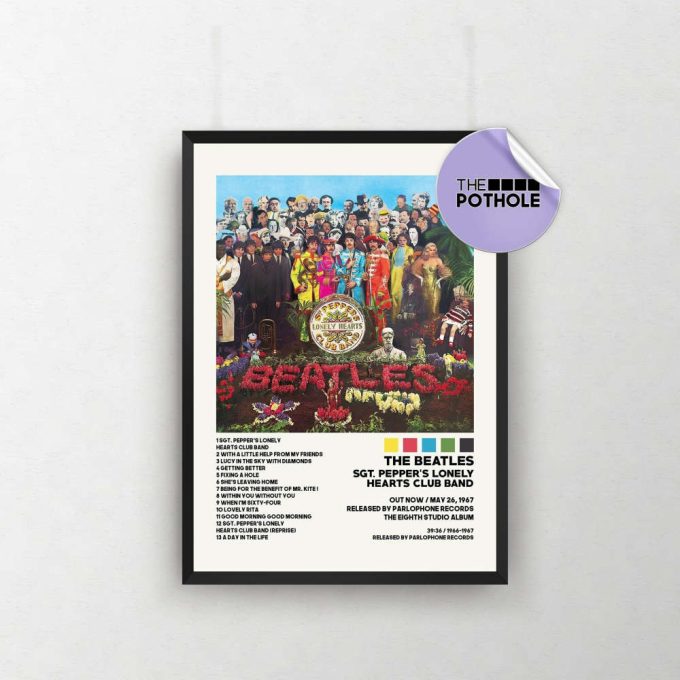 The Beatles Posters / Sgt. Pepper'S Lonely Hearts Club  Poster / The Beatles, Album Cover Poster, Poster Print Wall Art, Custom Poster 2