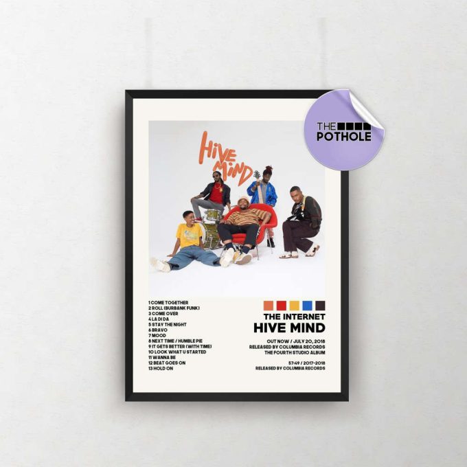 The Internet Posters / Hive Mind Poster / Tracklist Album Cover Poster Print Wall Art, Custom Poster, Hive Mind, Ego Death, The Internet 2