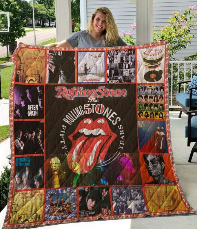 The Rolling Stones Quilt Blanket For Fans Home Decor Gift 2