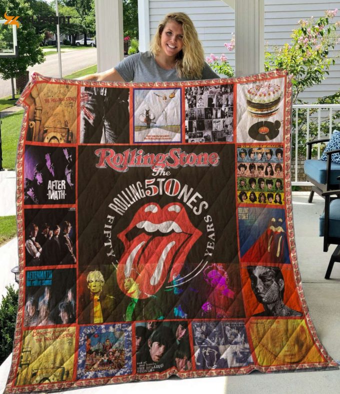 The Rolling Stones Quilt Blanket For Fans Home Decor Gift 1