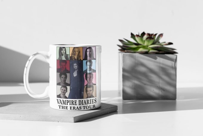 The Vampire Diaries The Era Tour Damon Stefan Salvatore Brothers Elena Gilbert Tvd Mug White 11 Oz Ceramic Mug Gift 2