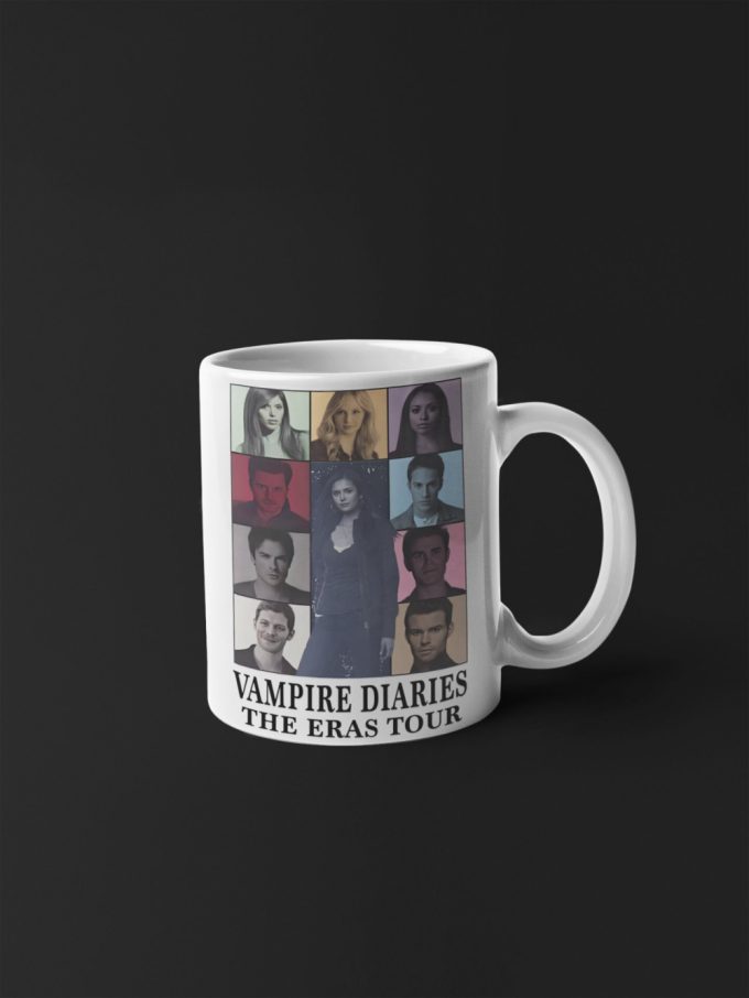 The Vampire Diaries The Era Tour Damon Stefan Salvatore Brothers Elena Gilbert Tvd Mug White 11 Oz Ceramic Mug Gift 3
