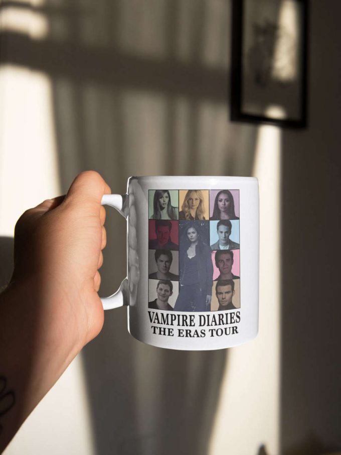 The Vampire Diaries The Era Tour Damon Stefan Salvatore Brothers Elena Gilbert Tvd Mug White 11 Oz Ceramic Mug Gift 5