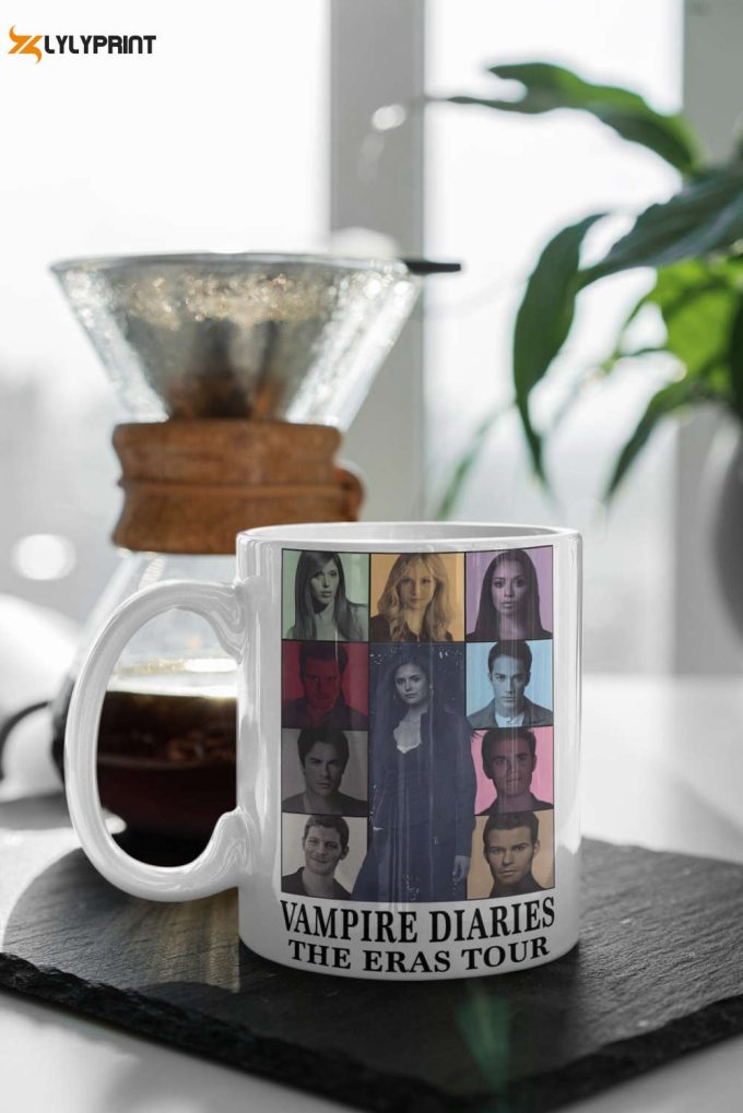 The Vampire Diaries The Era Tour Damon Stefan Salvatore Brothers Elena Gilbert Tvd Mug White 11 Oz Ceramic Mug Gift 1