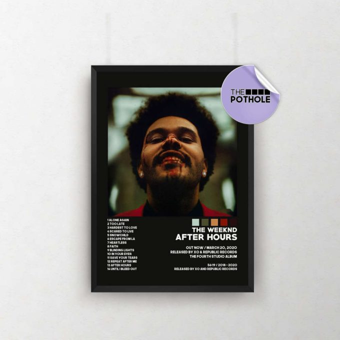 The Weeknd Posters / After Hours Poster / The Weeknd, After Hours, Album Cover Poster / Poster Print Wall Art / Custom Poster / Home, Blck 2