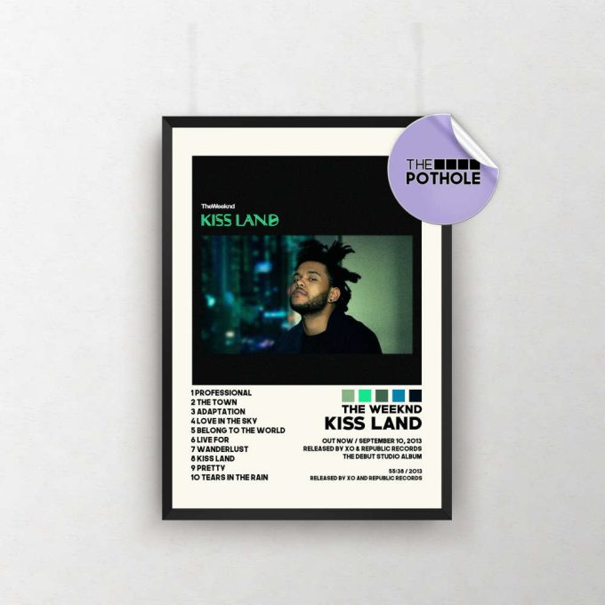 The Weeknd Posters / Kiss Land Poster / The Weeknd, Kiss Land, Album Cover Poster / Poster Print Wall Art / Custom Poster / Home Decor 2