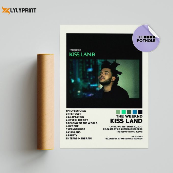 The Weeknd Posters / Kiss Land Poster / The Weeknd, Kiss Land, Album Cover Poster / Poster Print Wall Art / Custom Poster / Home Decor 1