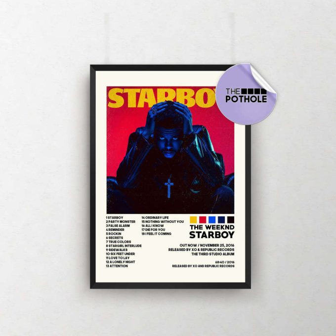 The Weeknd Posters / Starboy Poster / The Weeknd, Starboy, Album Cover Poster / Poster Print Wall Art / Custom Poster / Home Decor 2