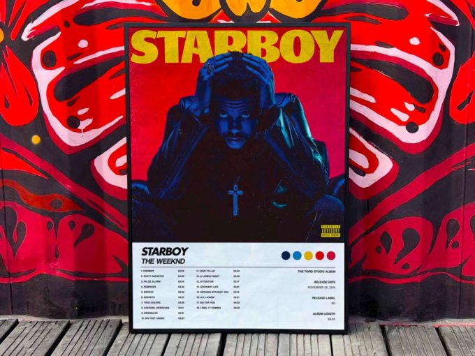 The Weeknd &Quot;Starboy&Quot; Album Cover Poster #6 3