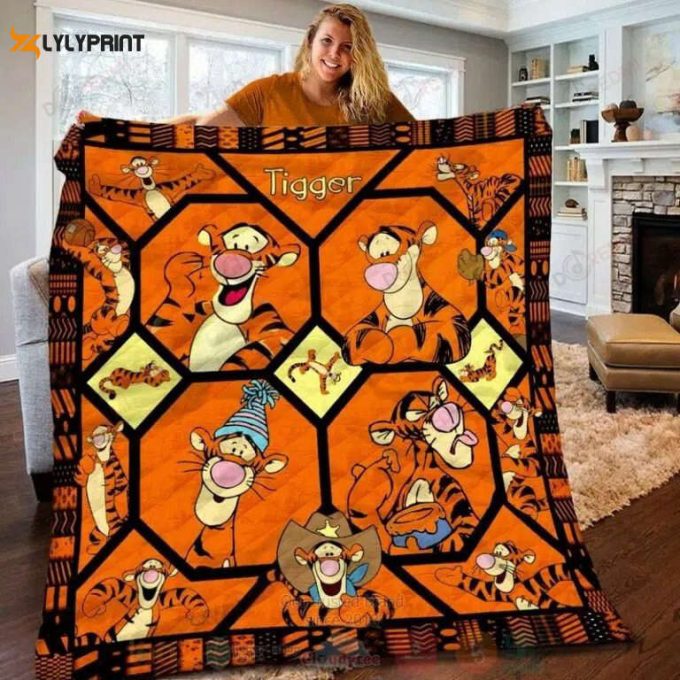 Tigger 1 Quilt Blanket For Fans Home Decor Gift 1