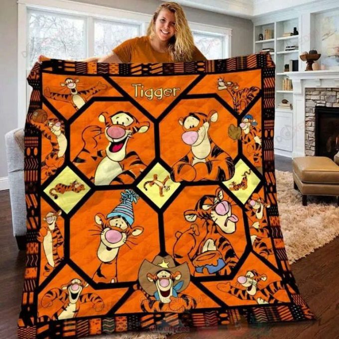 Tigger 1 Quilt Blanket For Fans Home Decor Gift 2