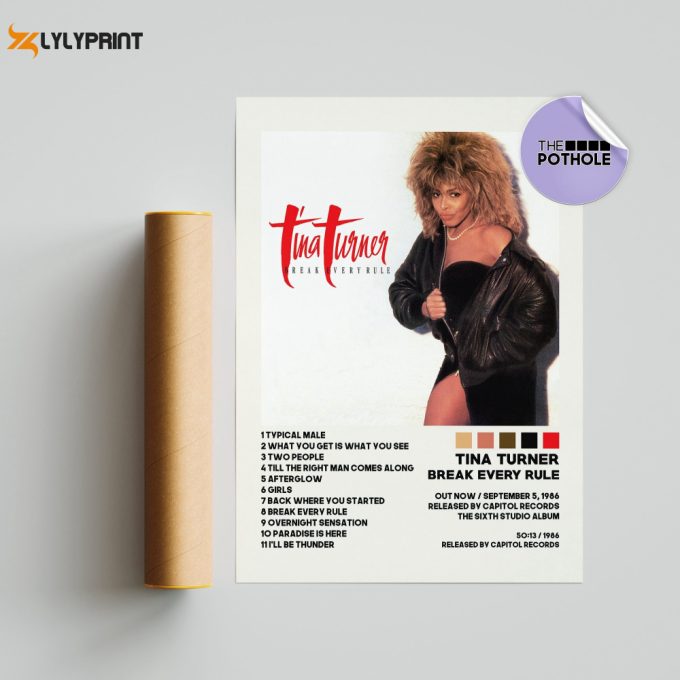 Tina Turner Posters / Break Every Rule Poster, Tracklist Album Cover Poster, Print Wall Art, Custom Poster, Tina Turner, Break Every Rule 1
