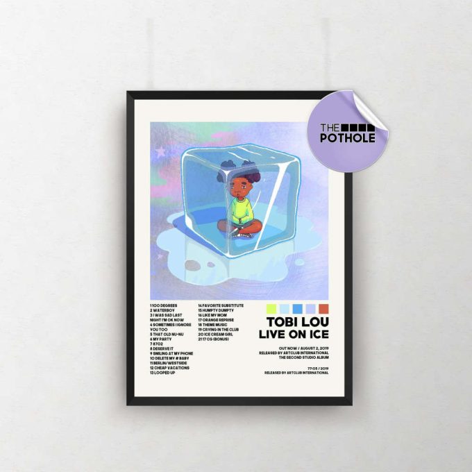 Tobi Lou Posters, Live On Ice Poster, Album Cover Poster, Poster Print Wall Art, Custom, Tobi Lou, Live On Ice, Tracklist Poster 2