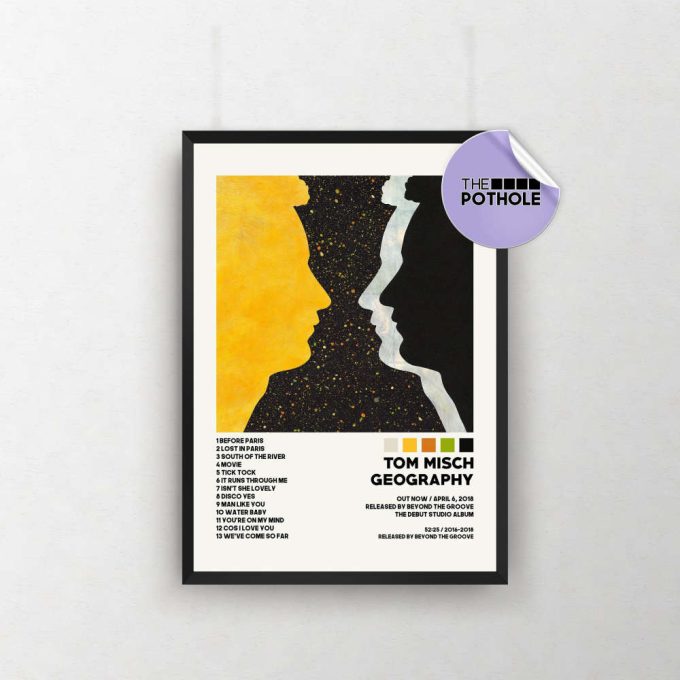 Tom Misch Posters, Geography Poster, Album Cover Poster, Poster Print Wall Art, Custom, Tom Misch, Geography, Tracklist Poster 2