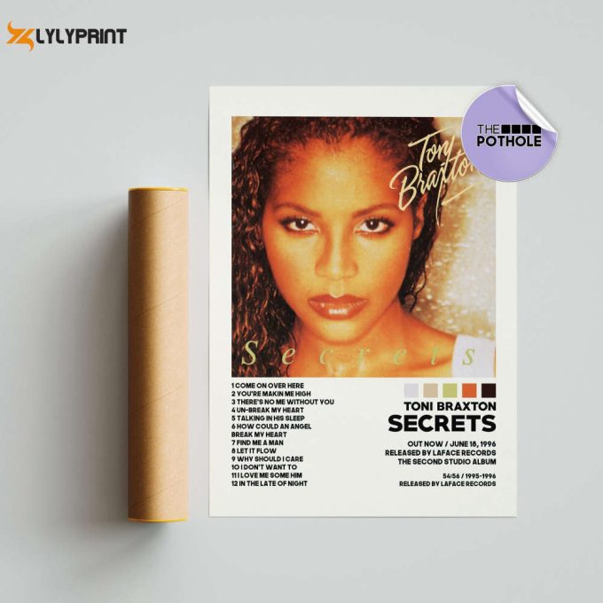 Toni Braxton Posters / Secrets Poster, Toni Braxton, Secrets, Album Cover Poster, Poster Print Wall Art, Music Poster, Home Decor 1