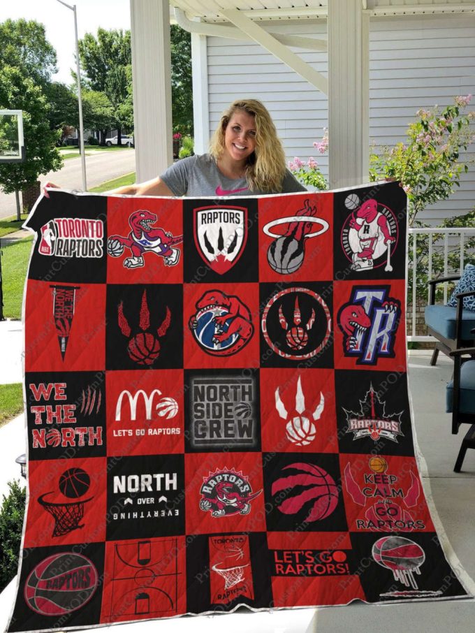 Toronto Raptors Quilt Blanket For Fans Home Decor Gift 2