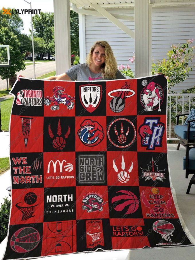 Toronto Raptors Quilt Blanket For Fans Home Decor Gift 1