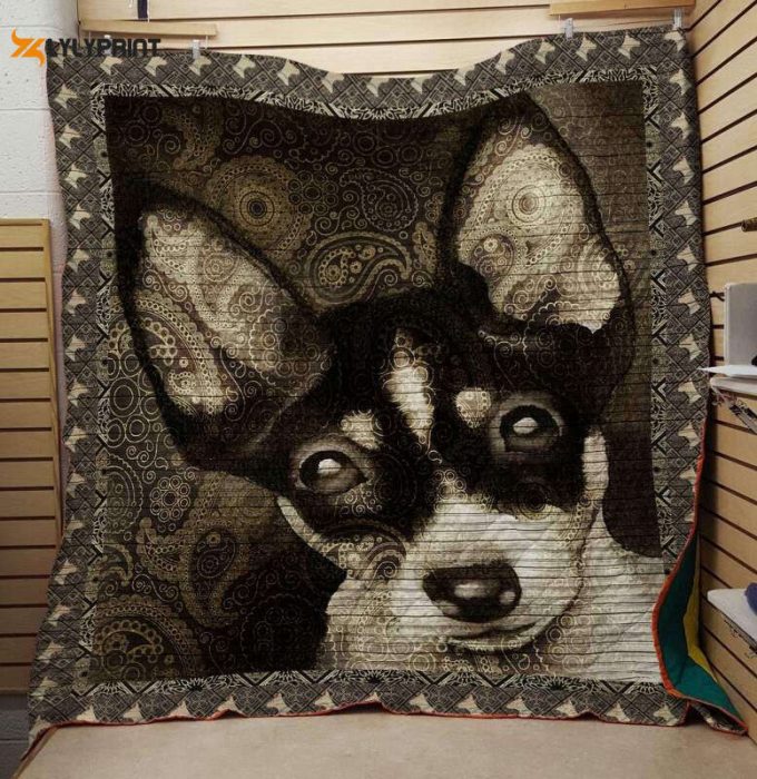 Toy Fox Terrier 3D Customized Quilt Blanket For Fans Home Decor Gift 1