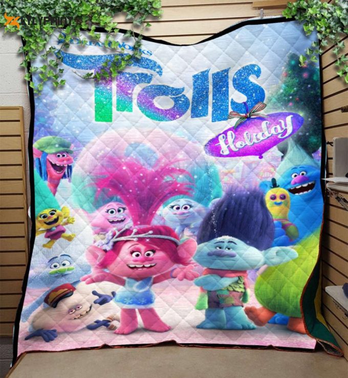 Trolls Fleece Blanket For Fans Home Decor Gift, Poppy Trolls Friends Blanket For Fans Home Decor Gift 1