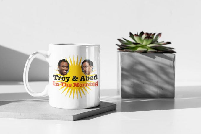 Troy And Abed In The Morning Talk Show Community Tv Show Funny Glossy High Quality 11 Oz Ceramic Mug Gift 2