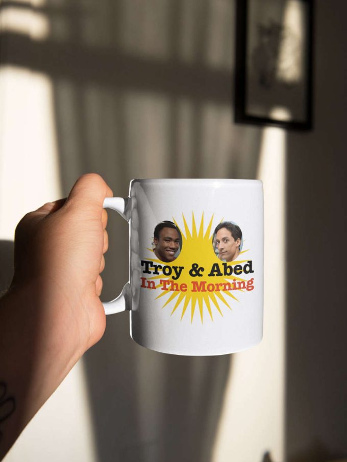 Troy And Abed In The Morning Talk Show Community Tv Show Funny Glossy High Quality 11 Oz Ceramic Mug Gift 4