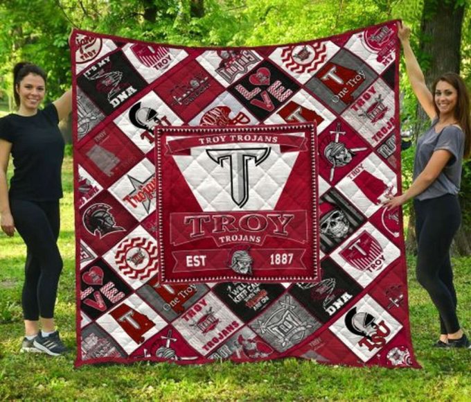 Troy Trojan Quilt Blanket For Fans Home Decor Gift 2