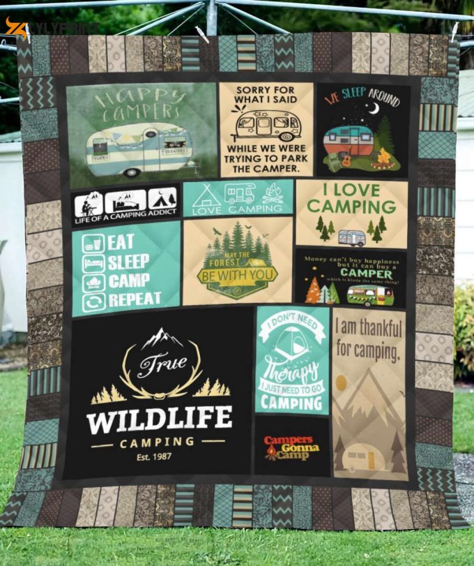 True Wildlife Camping 3D Customized Quilt Blanket Gift For Home Decor 1