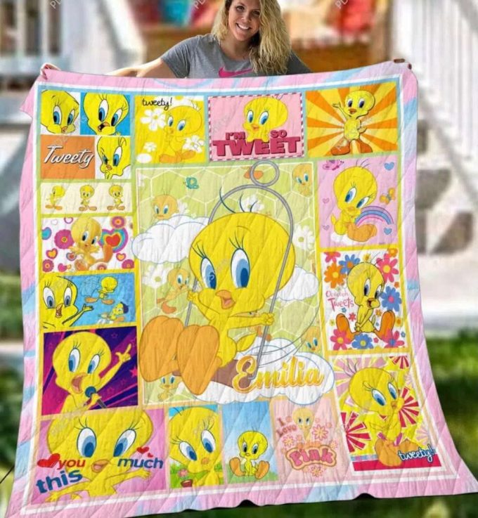 Tweety 1 Quilt Blanket For Fans Home Decor Gift 2