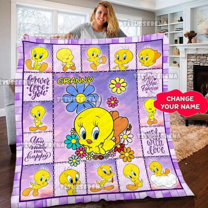 Tweety Bird 2 Quilt Blanket For Fans Home Decor Gift 2