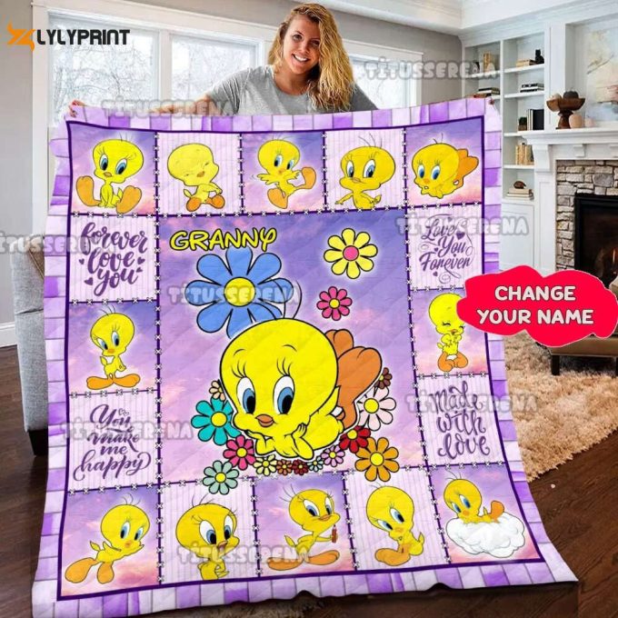Tweety Bird 2 Quilt Blanket For Fans Home Decor Gift 1