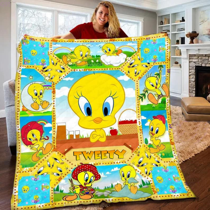 Tweety Bird Quilt Blanket For Fans Home Decor Gift 2