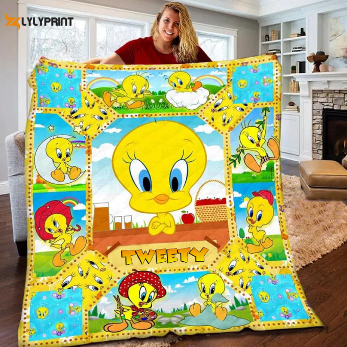Tweety Bird Quilt Blanket For Fans Home Decor Gift 1