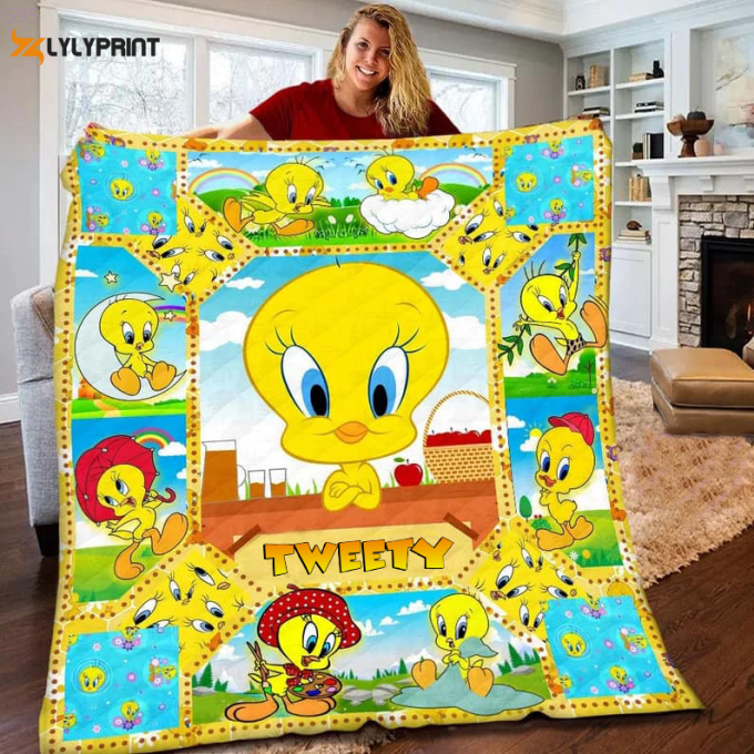 Tweety Bird Quilt Blanket For Fans Home Decor Gift