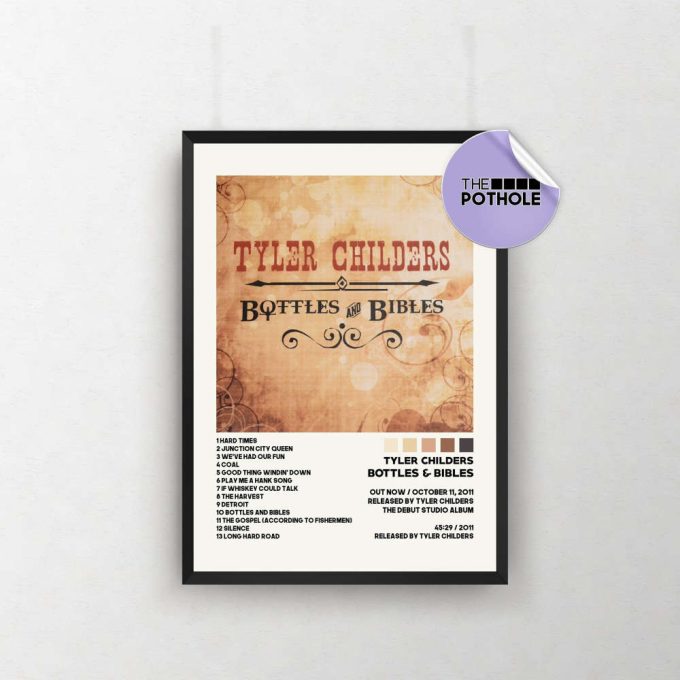 Tyler Childers Poster | Bottles And Bibles Poster | Tracklist Album Cover Poster / Album Cover Poster, Tyler Childers, Purgatory 2