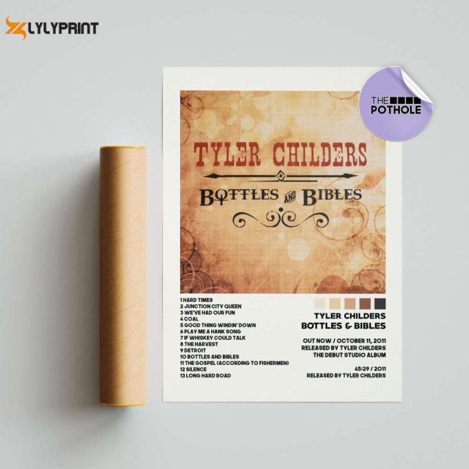Tyler Childers Poster | Bottles And Bibles Poster | Tracklist Album Cover Poster / Album Cover Poster, Tyler Childers, Purgatory 1