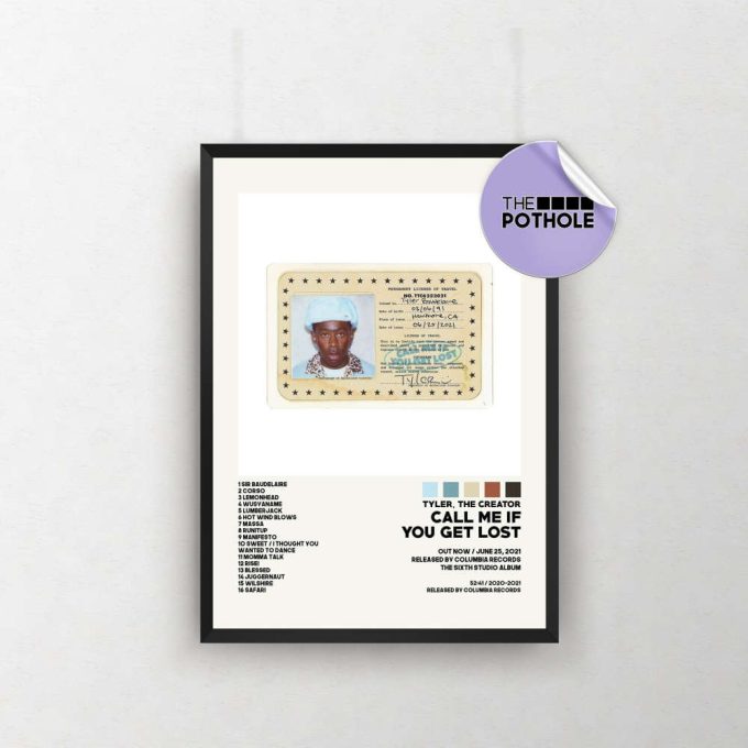 Tyler, The Creator Poster / Call Me If You Get Lost Poster / Album Cover Poster Poster Print Wall Art, Custom Poster, Tyler The Creator