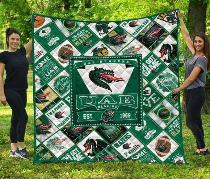 Uab Blazers 2 Quilt Blanket For Fans Home Decor Gift 2