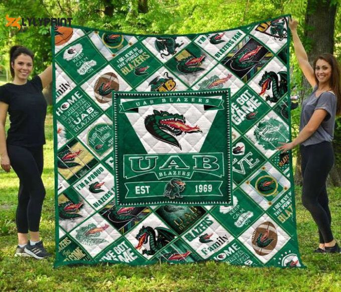 Uab Blazers 2 Quilt Blanket For Fans Home Decor Gift 1