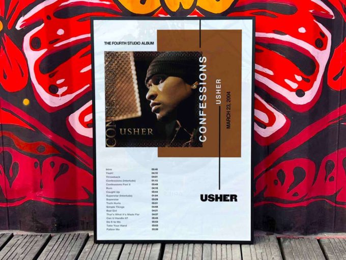 Usher &Quot;Confessions &Quot; / Custom Album Cover Poster, Music Poster Wall Art, Digital Download, Music Lover Gift #3 3