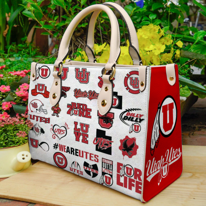 Utah Utes Leather Handbag Gift For Women 2