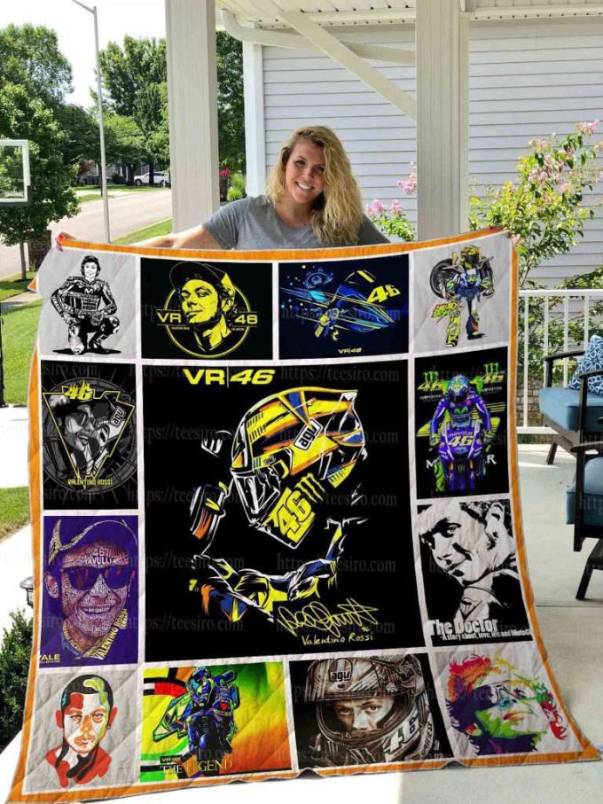 Valentino Rossi Quilt Blanket For Fans Home Decor Gift 2