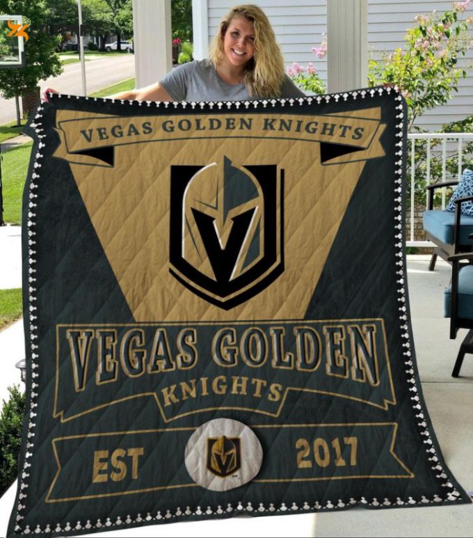 Vegas Golden Knights 2 Quilt Blanket 2 1