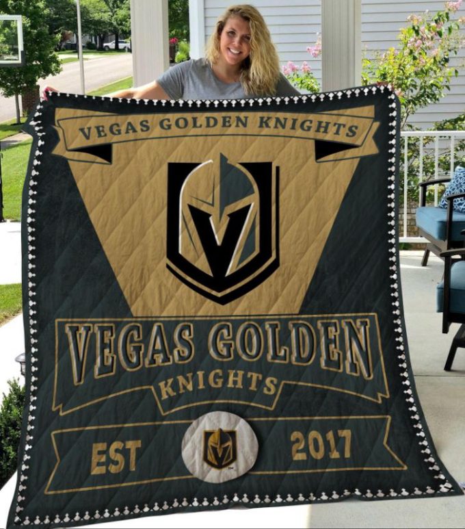 Vegas Golden Knights 2 Quilt Blanket For Fans Home Decor Gift 2