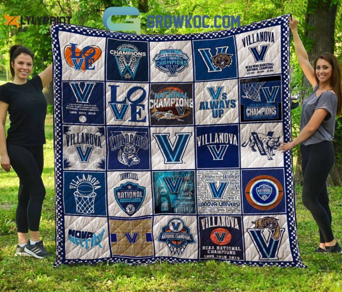 Villanova Wildcats Quilt Blanket For Fans Home Decor Gift 1