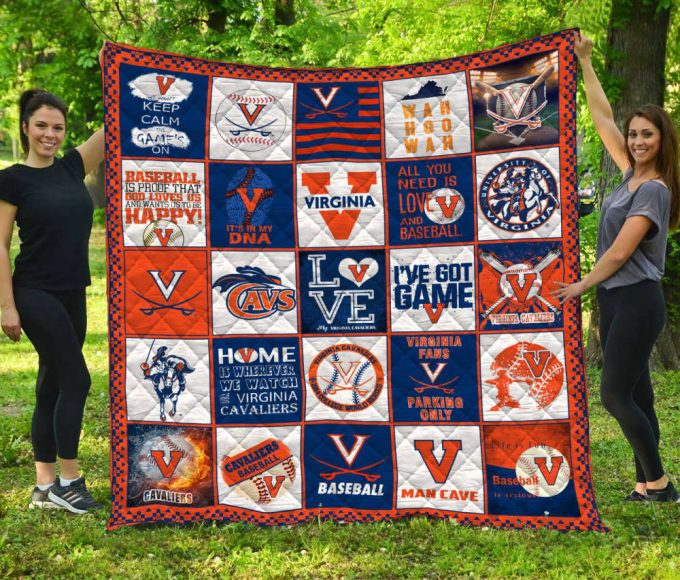 Virginia Cavalier 2 Quilt Blanket For Fans Home Decor Gift 2