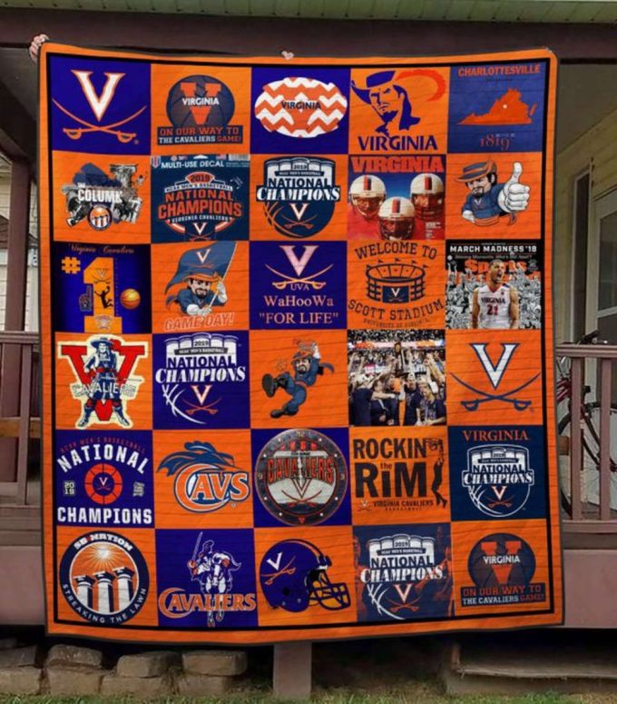 Virginia Cavalier Quilt Blanket For Fans Home Decor Gift C 2